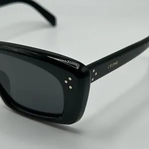 NEW CELINE Sunglasses CL40259I 01A Shiny Black/Smoke Unisex New CELINE CL40259I 01A Shiny Black/Grey 57-12-140  main image 2